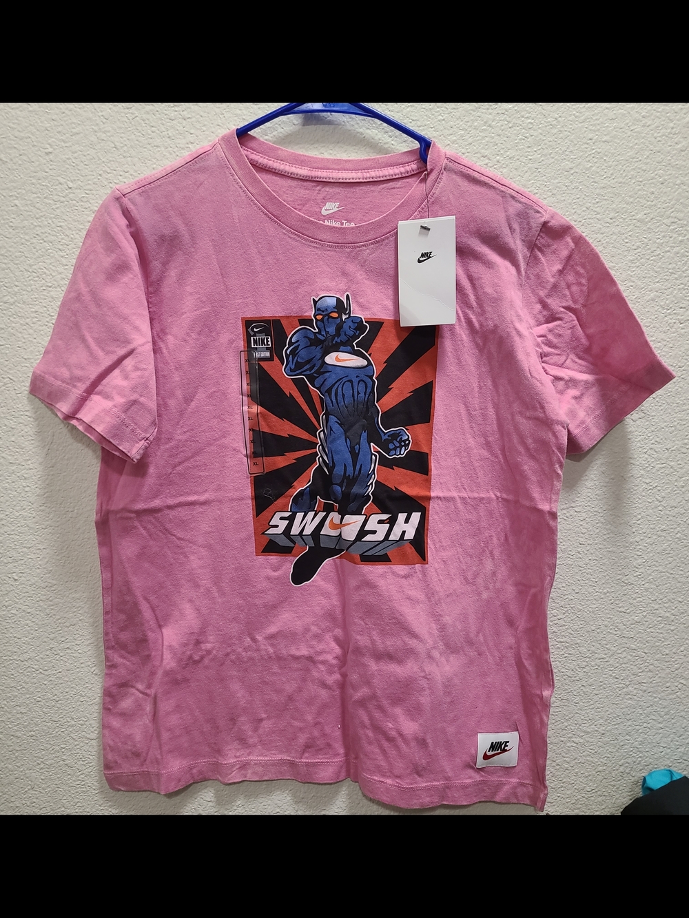Nike Kids' Pink 'Swoosh' Short Sleeve Graphic Tee